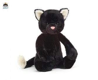 Jellycat 害羞黑色小猫（31厘米x12厘米）